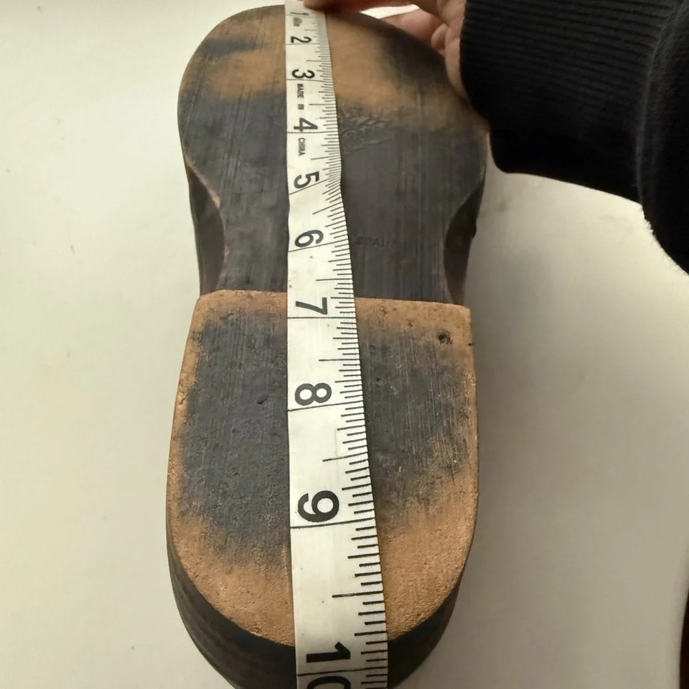 FREE PEOPLE Mont Blanc Sandal Black Leather Slip On Shoes size 8.5 - Picture 9 of 9